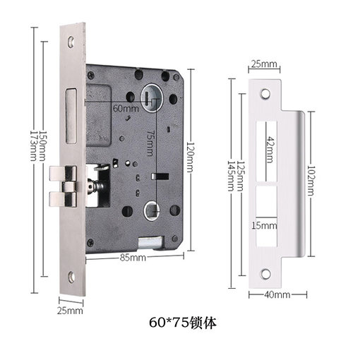 欧式别墅豪华大门锁双门对开门大拉手机械锁雕花实木门欧标锁体
