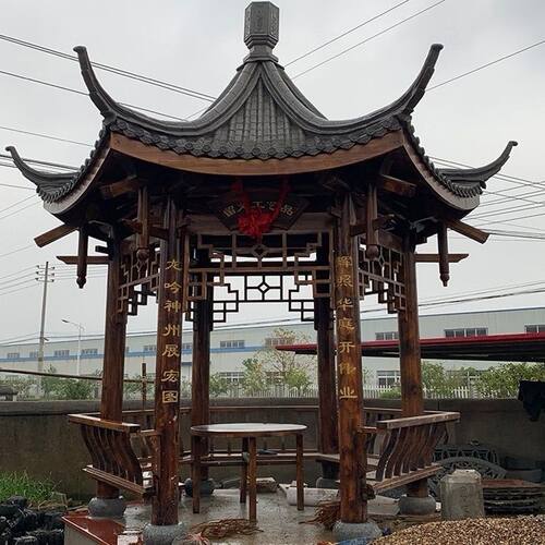户外古建凉亭防腐木仿古