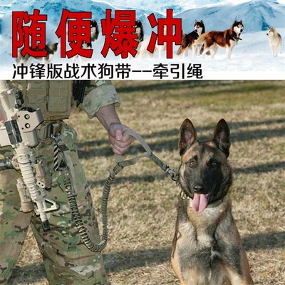 热销狗狗牵引绳 大型犬德牧金毛防爆冲遛狗绳链中型犬马犬 牵引绳