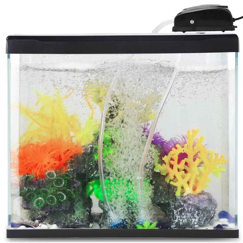 热销鱼缸小型增氧泵水族箱氧气泵双孔单孔打氧泵静音实用增氧泵