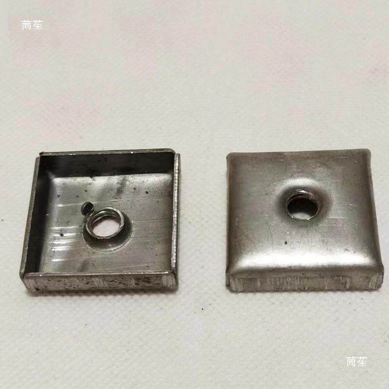 热销铁皮方管内塞螺母管内焊接连接件内丝牙片不锈钢圆管内套牙内