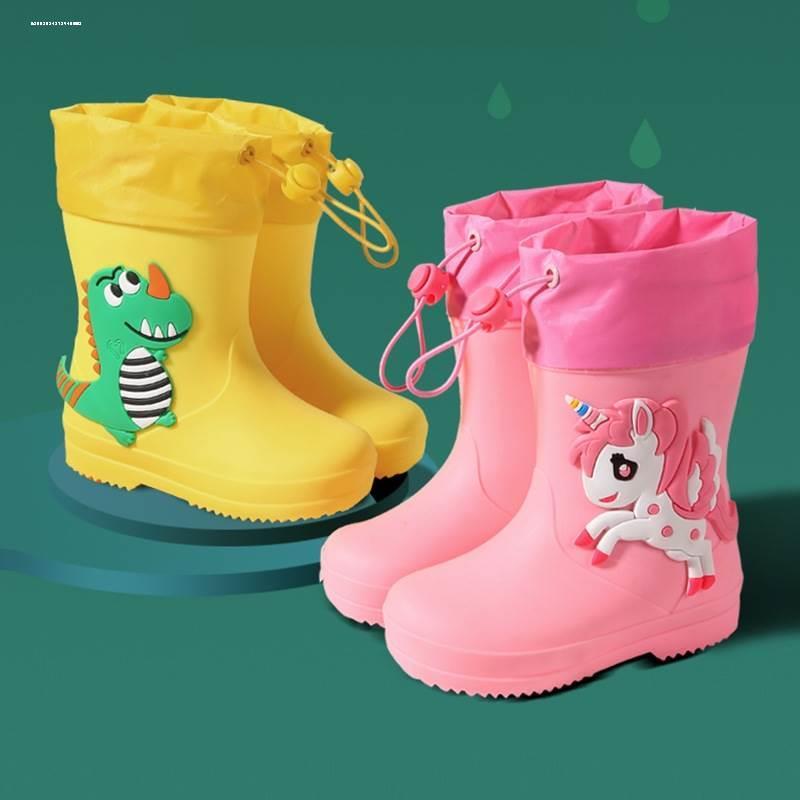 热销宝宝雨鞋女款儿童防滑雨靴雨衣套装男童可爱幼儿园女童小童防
