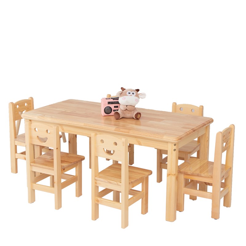 热销儿童实木桌椅套装家用课桌学习桌写字书桌宝宝餐桌幼儿园桌子