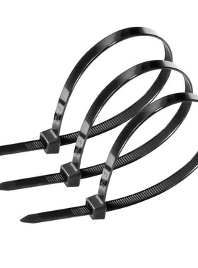 热销电脑机箱扎带主机背部理线黑色白色尼龙扎线4*150收纳束线带1