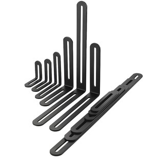 热销不锈钢角码直片长孔90度直角加固件黑色角铁一字L型支架连接