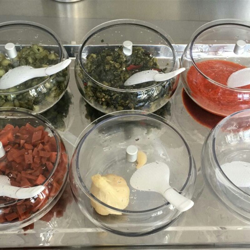 热销新款玻璃腌菜缸咸菜罐酱菜缸超市带盖玻璃缸带勺孔盖子碰不烂