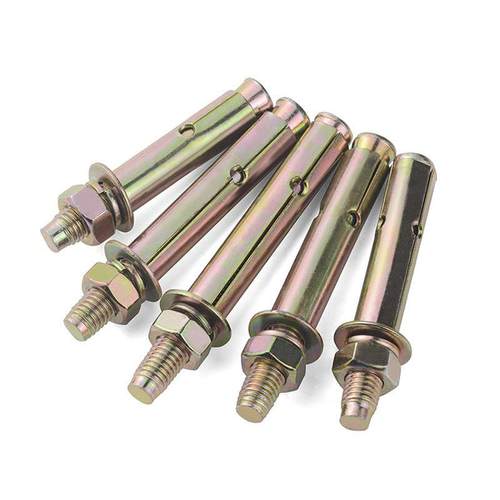 热销国膨胀0锌加长杆螺栓管拉12m14m16外标8钉m6mm1m螺丝爆炸镀锌