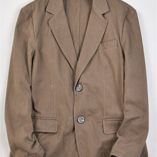 男士 外套L83325春秋新款 商务休闲单西服 水洗纯棉磨毛西装 高端美式