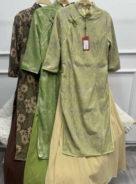 凡写夏季重工修身高档改良版旗袍连衣裙改良款旗袍17288