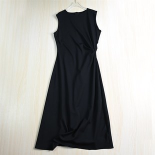 思琪女装 253/17气质设计款圆领打折腰身修身无袖针织连衣裙