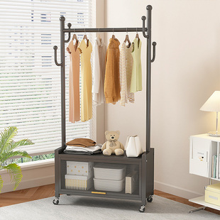 挂衣架落地卧室可移动家用晾衣架房间衣服置物架子室W内简易衣帽