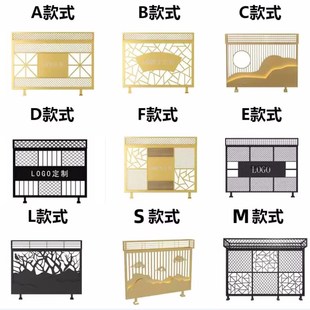 铁艺隔断半截绿植矮屏风过道装 饰酒店餐厅围栏花架奶茶店卡座护栏