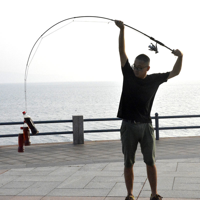 收缩路亚竿套装超短万能竿便携式直柄远投竿碳素MH调伸缩路亚杆
