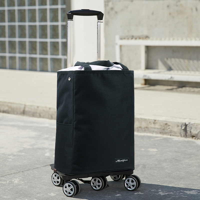 买菜车小拉车轻便可折叠小推车购物袋拖车家用老人防水保温手提包