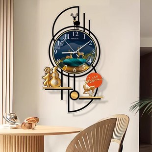 钟表挂钟客厅简约现代大气挂墙式钟表高级感家用静音时钟装饰挂表