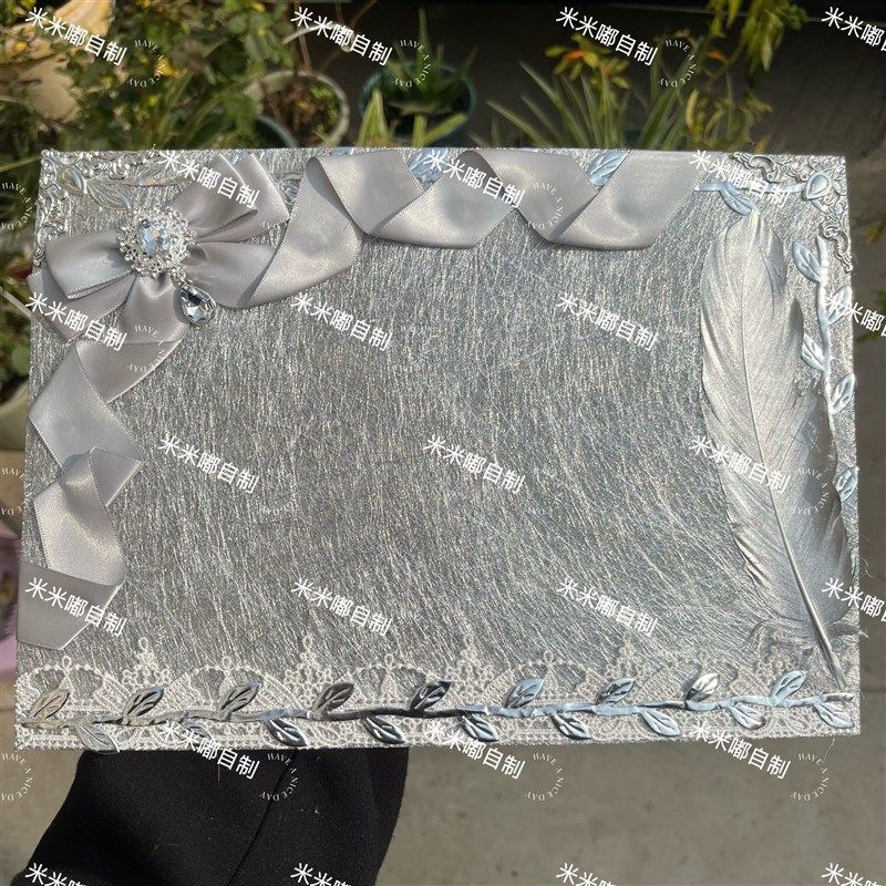 缎银痛板银色蝴蝶结羽毛大肠痛丝带痛扎板痛包谷美收纳痛板成品,模玩/动漫/周边/娃圈三坑/桌游,谷美,淘宝优惠券,粉丝福利购,淘宝优惠卷