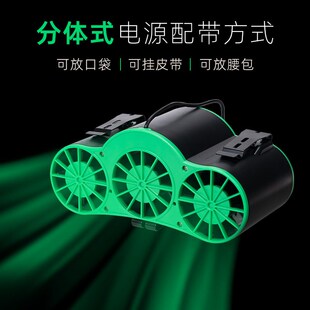 挂腰风扇工地充电大风力随身夹腰间户外高温作业露营降温 2025新款