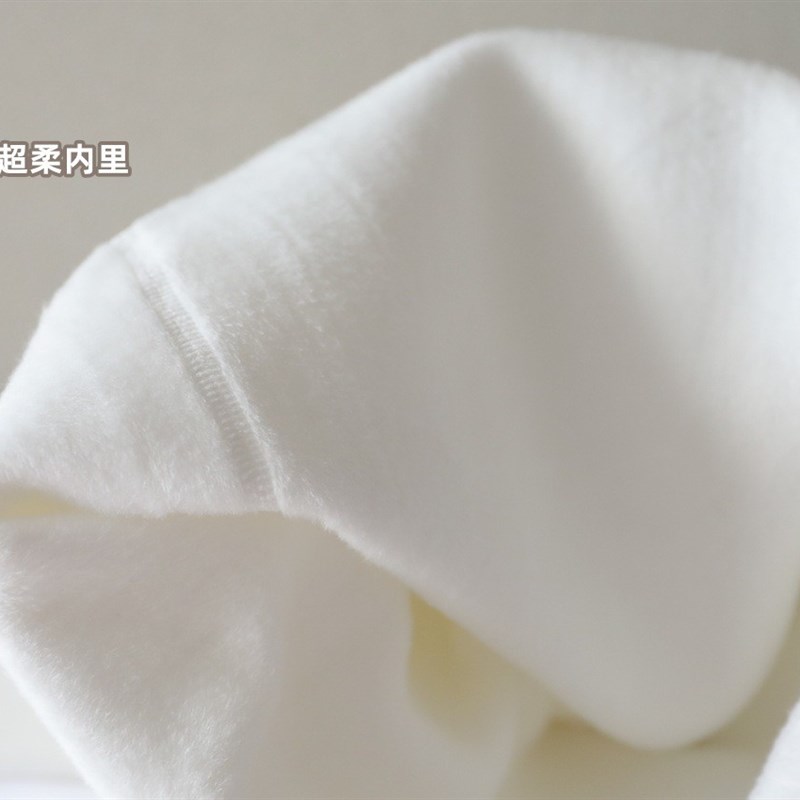 秋冬加绒加厚奶白色连裤袜保暖锦纶微压竖条纹显瘦日系白色打底裤