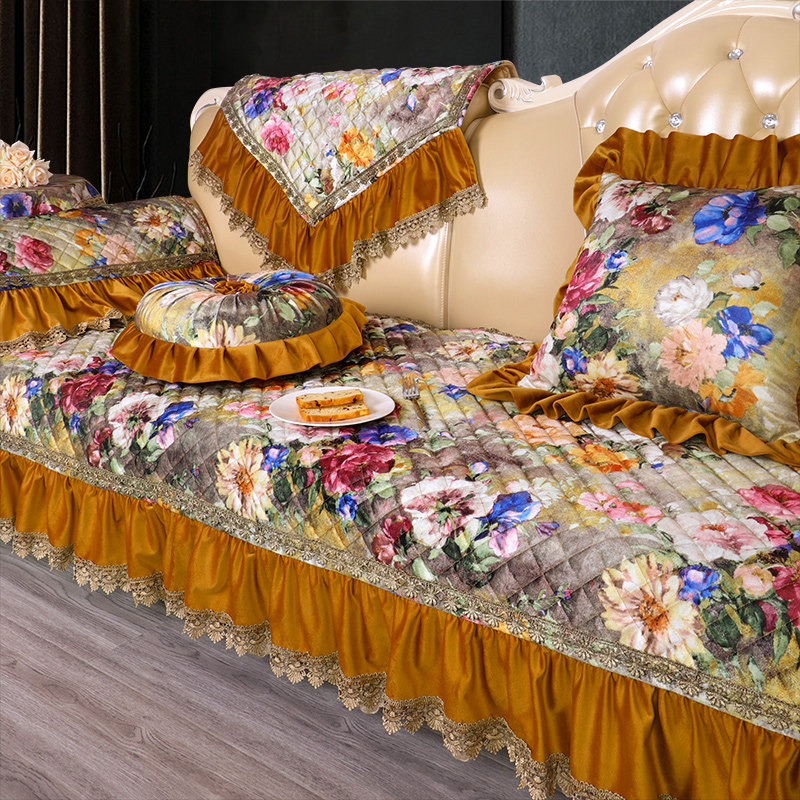 高端沙发垫罩圣安娜沙发防滑垫子L型U型欧式沙发坐垫套加厚防滑垫