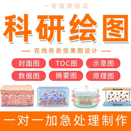 科研绘图2d3d制作ppt代画图美化流程图医学sci优化背景封面机理图