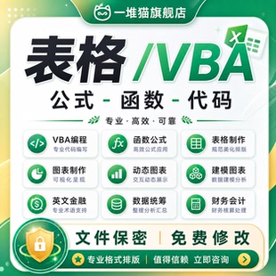 excel函数公式vba宏表格答疑画图表批量处理/WPS代码编写制作数据