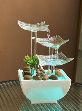 乔迁新居搬家礼物流水摆件循环水招财客厅开业高档办公室桌面装饰