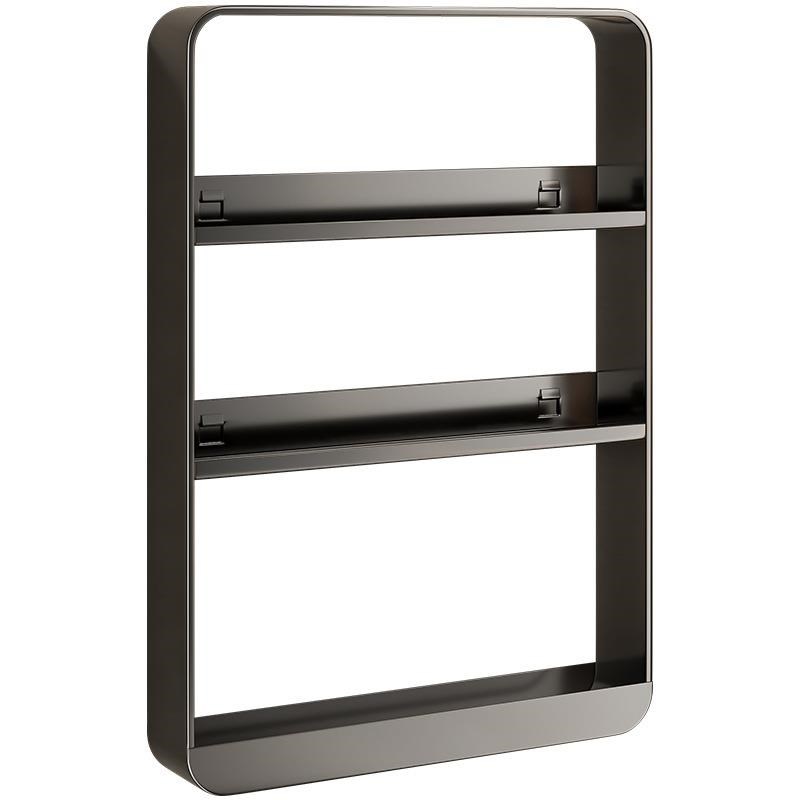 免打孔浴室化妆品置物架卫生间壁挂式洗手洗漱台厕所墙上收纳架子