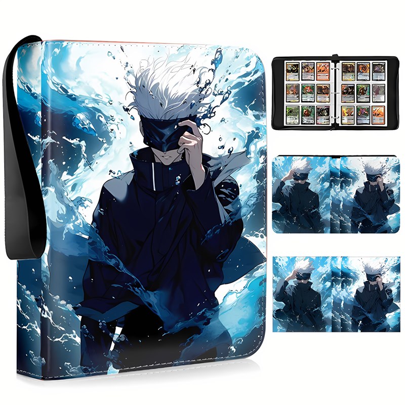 咒术回战卡册大容量卡片收藏册虎杖悠仁五条悟卡牌收纳盒3寸卡包