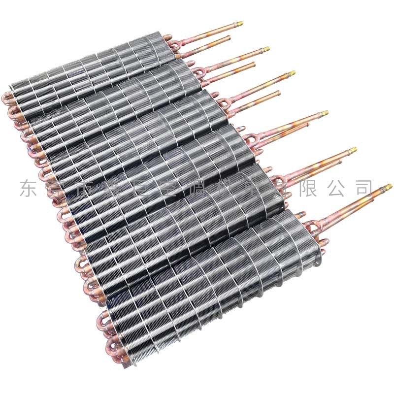 非标50P蒸发器小型铜管式不锈钢翅片冷凝器冷干机配件设备厂家