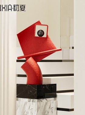 现代抽象艺术雕塑落地大摆件客厅玄关别墅走廊办公室书房软装饰品