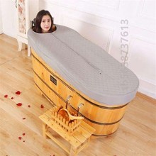 熏蒸保温折叠收纳罩泡澡桶塑料保温汗浴桶盖子罩子蒸布盖木桶