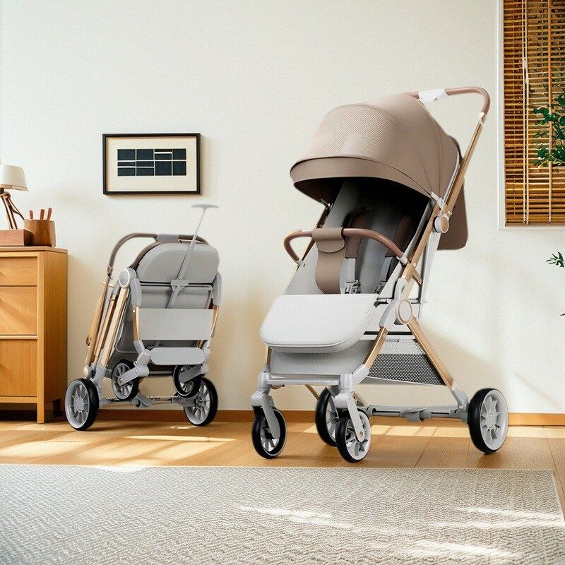 婴儿推车可坐可躺新生儿宝宝手推车简易折叠超轻便避震婴儿车