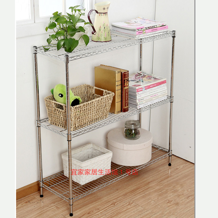 厨房置物架三层架微波炉架锅碗架整理收纳架储R物架花架阳台架包