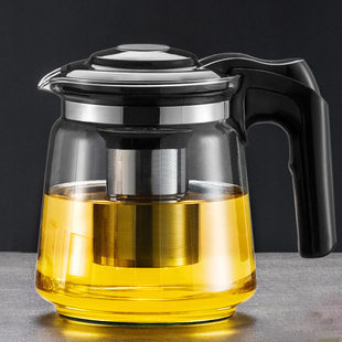 大号泡水泡茶壶 茶壶玻璃耐高温加厚大容量茶水壶家用养生茶具套装