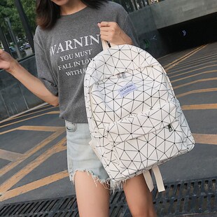 古著感少女書包女簡約百搭校園軟皮背包pu大學生雙肩包女2021新款