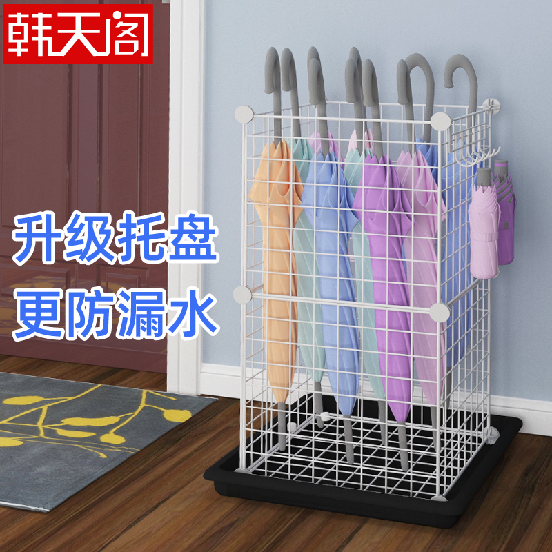 雨伞收纳架c带轮子沥水桶家用商用教室落地放伞的神器可移动置物
