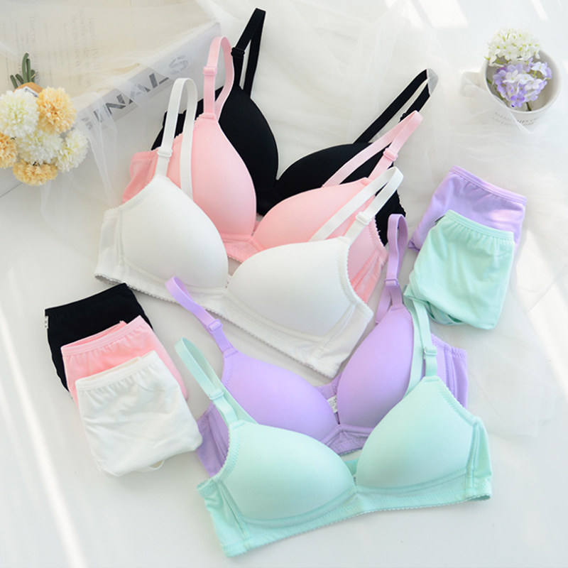 少女文胸薄款高中生大学生韩版内衣内裤套装女无钢圈,女士内衣/男士内衣/家居服,文胸,淘宝优惠券,粉丝福利购,淘宝优惠卷
