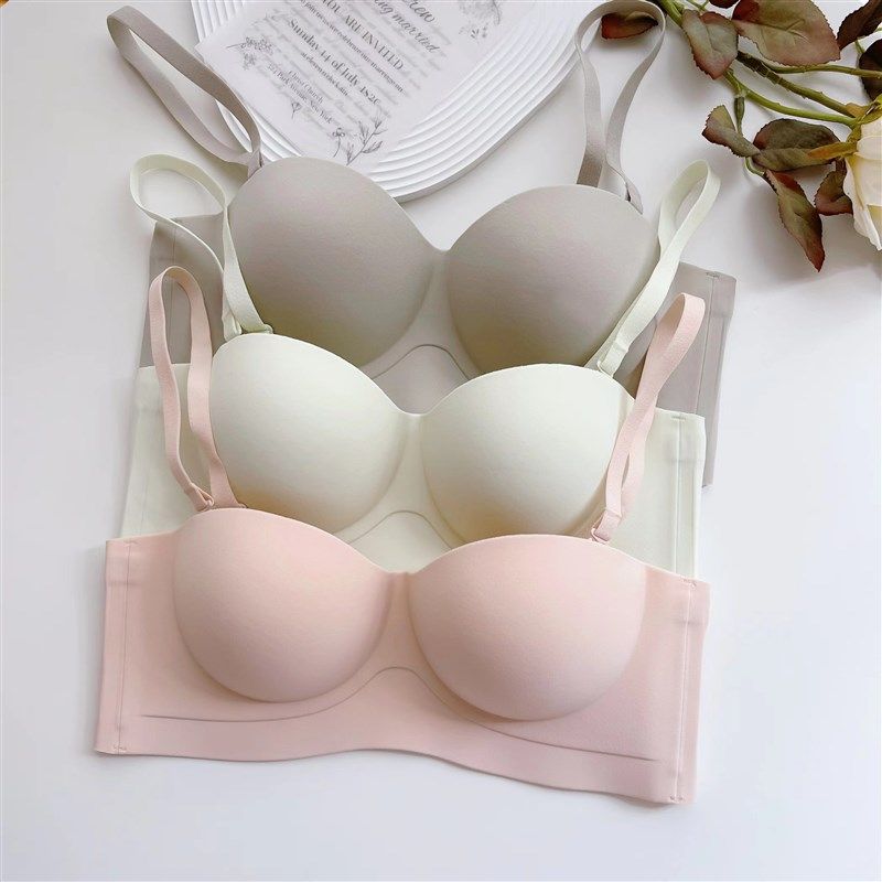 无肩带无钢圈半罩杯小胸上托聚拢显大隐形内衣女防滑无痕文胸罩,女士内衣/男士内衣/家居服,文胸,淘宝优惠券,粉丝福利购,淘宝优惠卷