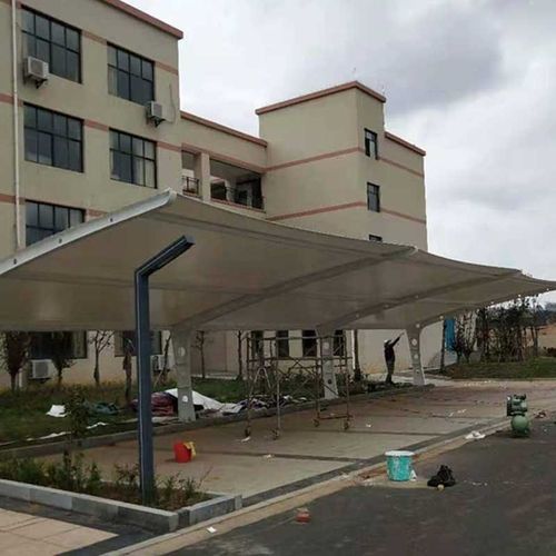 膜结构车棚停车棚张拉膜汽车蓬遮阳棚小区自行车电动车棚钢结构蓬