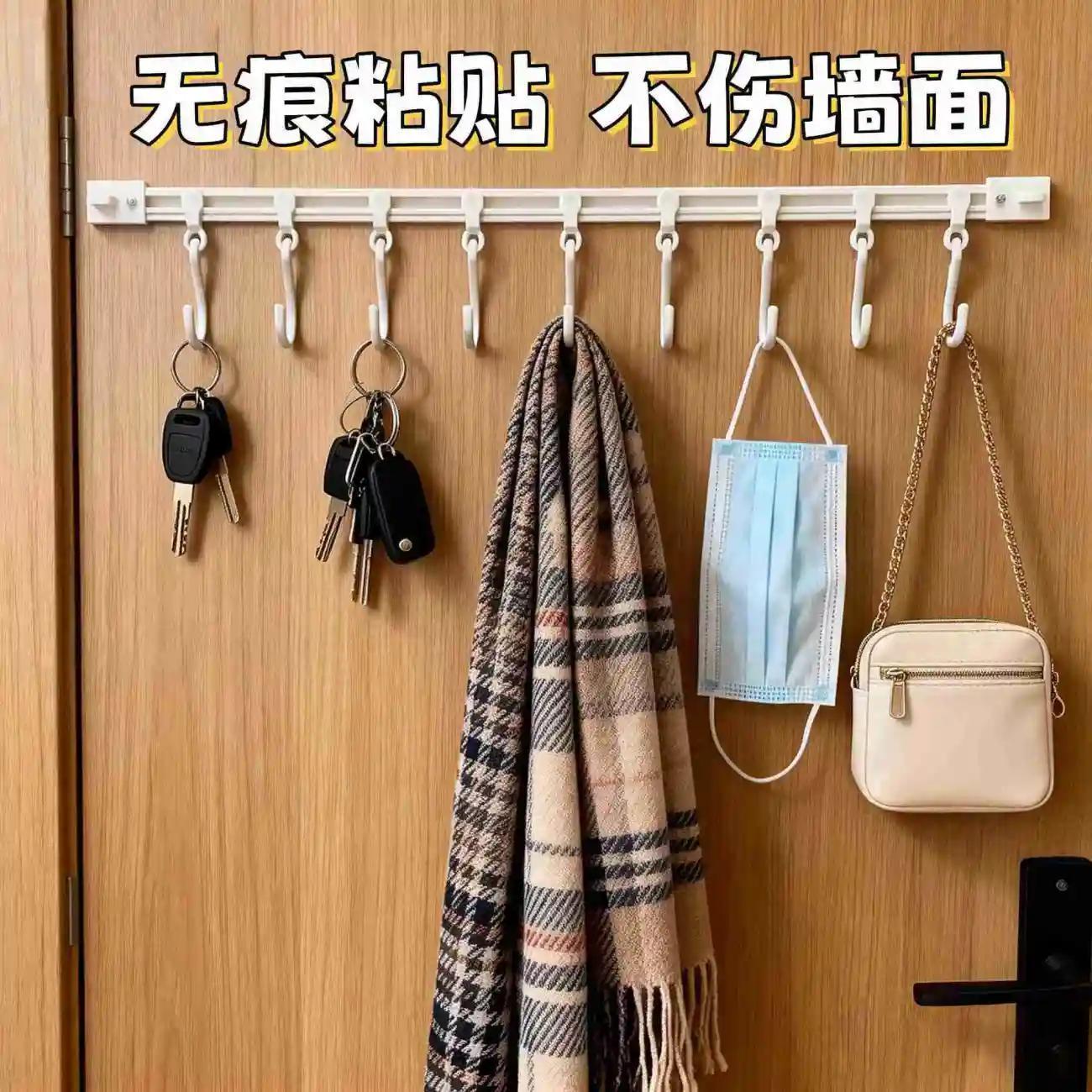 衣柜门内S型免打孔无痕挂钩图片