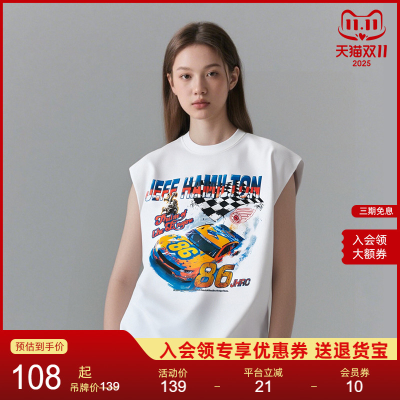 NEUINK美式潮牌纯棉无袖背心