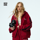 hamilton拳击系列高街美式 Neuink jeff 卫衣潮牌宽松情侣连帽外套