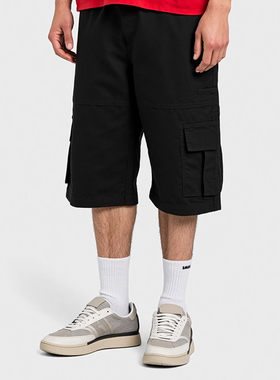 Neuink jeff Hamilton新款美式黑色无性别潮牌阔腿八分工装裤男女