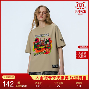 侏罗纪公园联名系列 男女款 2025夏季 美式 印花T恤 新款 Jeff