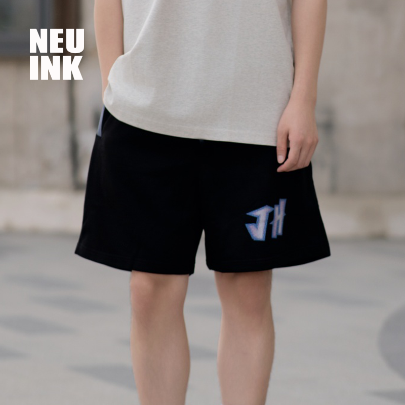 Neuink jeff hamilton学院风美式休闲裤潮牌运动跑步篮球短裤男女