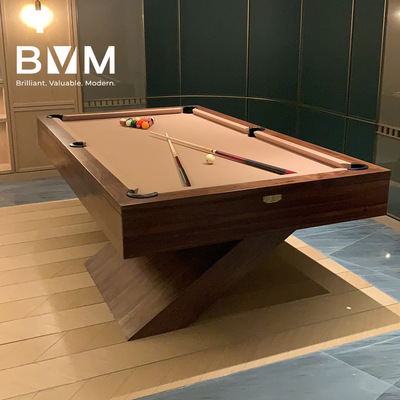 芝加哥家用台球桌成人美式黑八花式九球简约风高端桌球台标准型