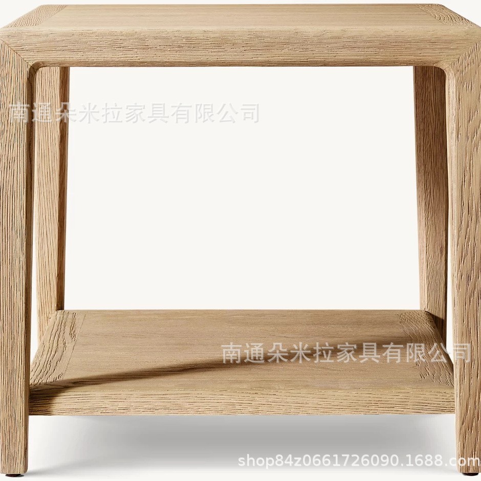 美式实木茶几简约乡村茶几电视柜茶几组合小户型客厅复古做旧家具