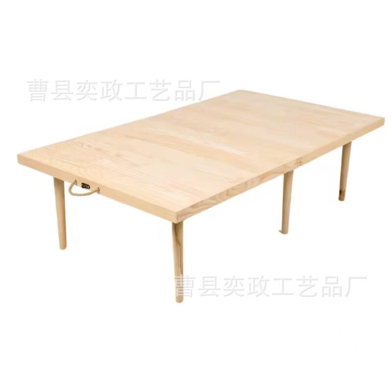 露营沙滩实木折叠桌便携