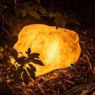 发光太阳能石头灯户外仿真石头灯庭院灯草坪灯节庆装饰灯公园景观