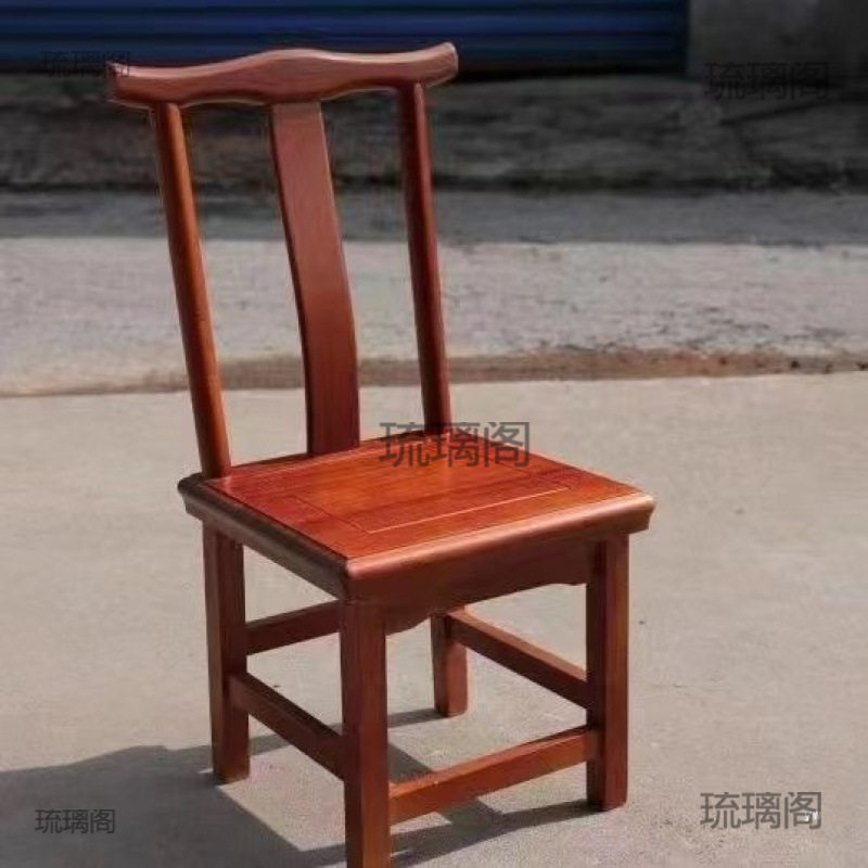 纯实木小椅子仿官帽椅矮板凳儿童休闲换鞋洗脚靠背家用茶几凳卧室